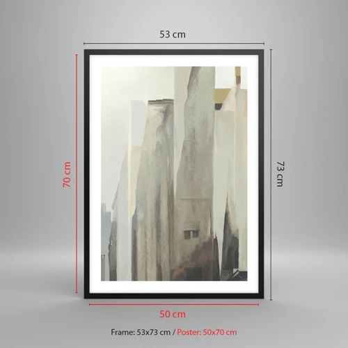 Póster en marco negro - Un sueño de ciudad - 50x70 cm
