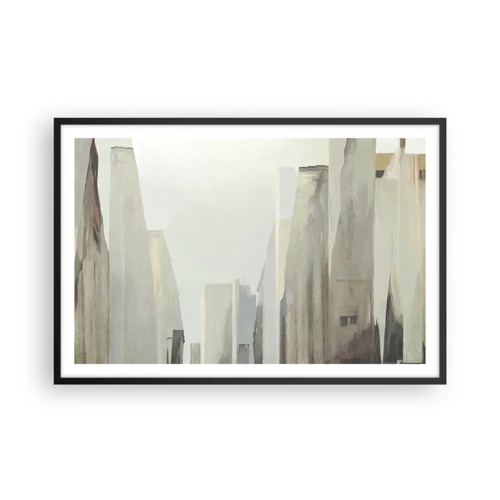 Póster en marco negro - Un sueño de ciudad - 91x61 cm