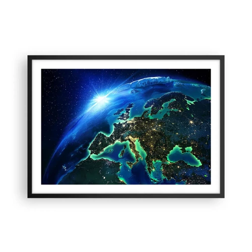 Póster en marco negro - Una Europa resplandeciente - 70x50 cm