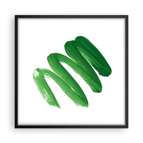Póster en marco negro - Una broma verde - 50x50 cm