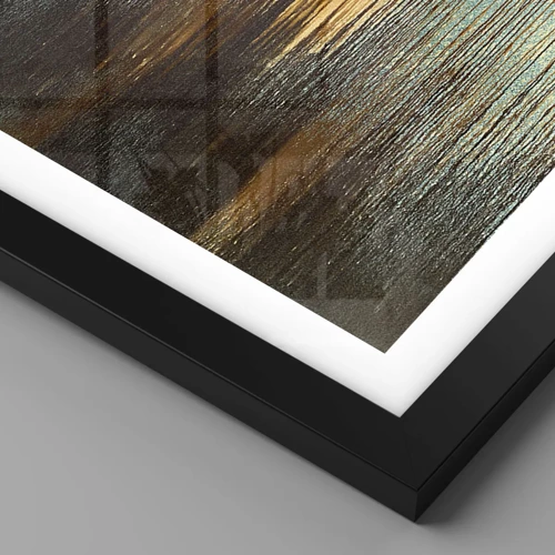 Póster en marco negro - Una composición colorista no accidental - 40x30 cm