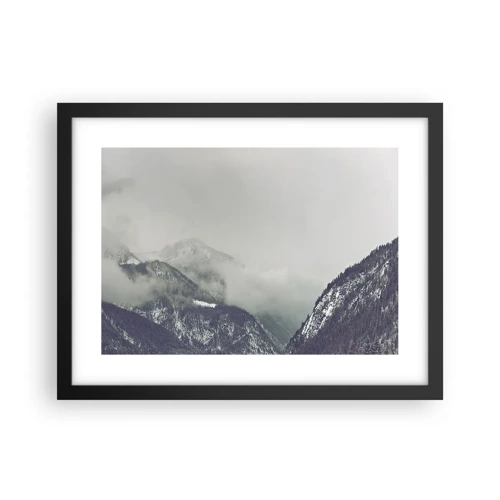 Póster en marco negro - Valle de la niebla - 40x30 cm