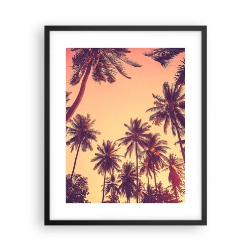 Póster en marco negro - Variante tropical - 40x50 cm