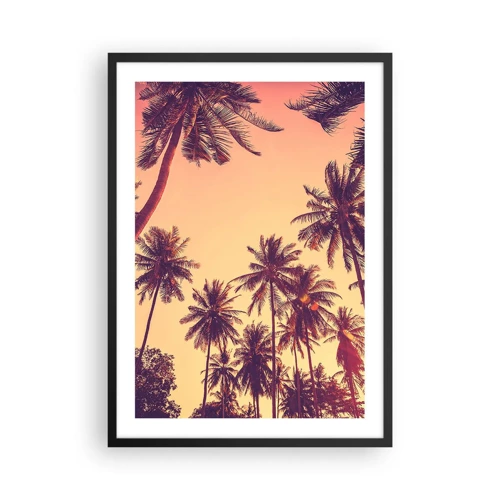 Póster en marco negro - Variante tropical - 50x70 cm