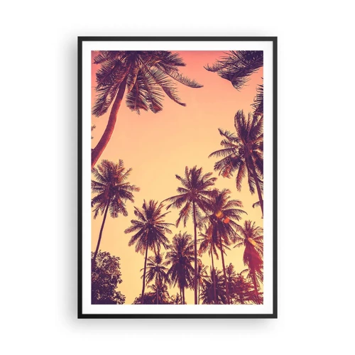 Póster en marco negro - Variante tropical - 70x100 cm