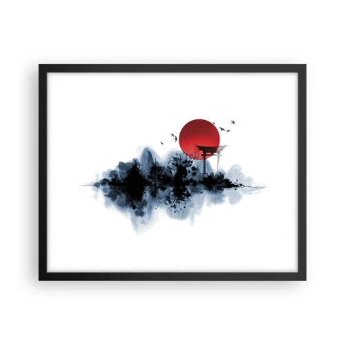 Póster en marco negro - Visión japonesa - 50x40 cm