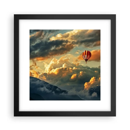 Póster en marco negro - Vuelo porque quiero - 30x30 cm