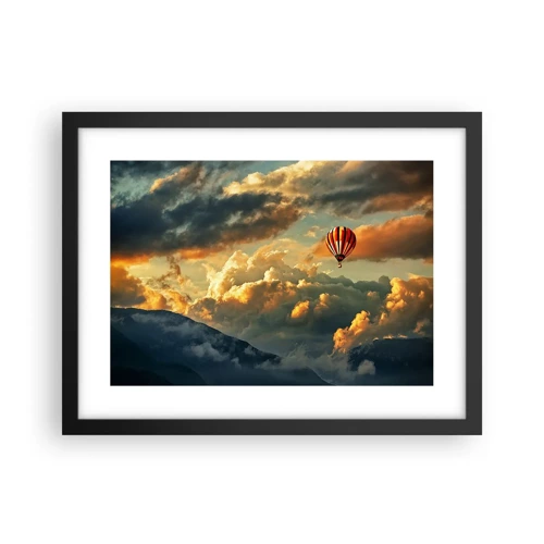 Póster en marco negro - Vuelo porque quiero - 40x30 cm