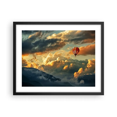 Póster en marco negro - Vuelo porque quiero - 50x40 cm