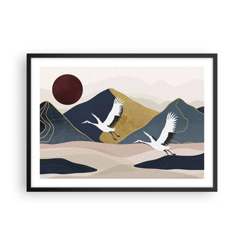 Póster en marco negro - Y el día ha vuelto a pasar volando - 70x50 cm