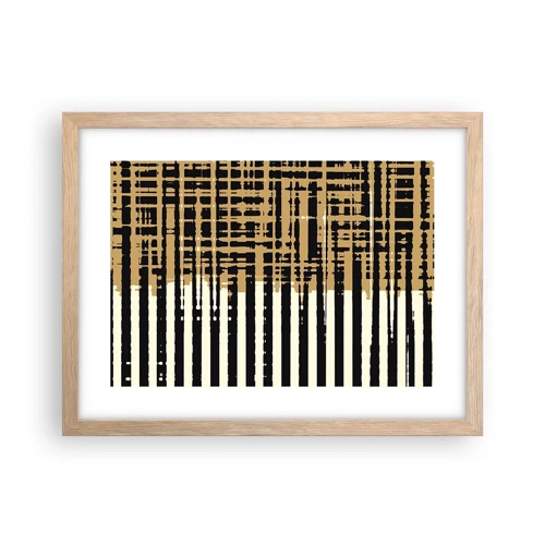 Póster en marco roble claro - Abstracción arquitectónica - 40x30 cm