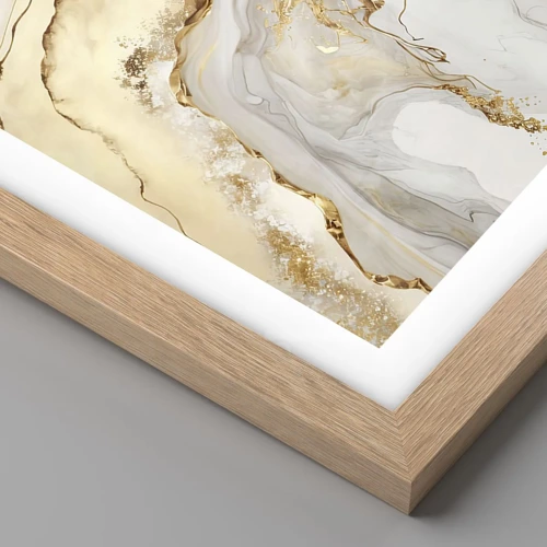 Póster en marco roble claro - Abstracción: belleza y bondad - 50x50 cm