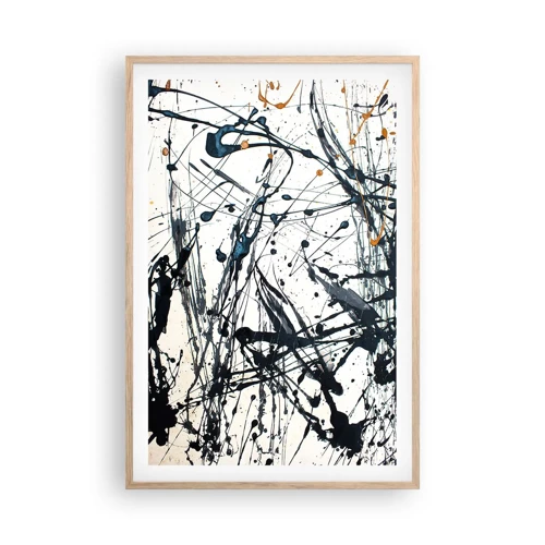 Póster en marco roble claro - Abstracción expresionista - 61x91 cm