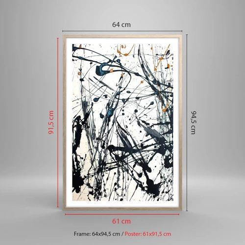Póster en marco roble claro - Abstracción expresionista - 61x91 cm