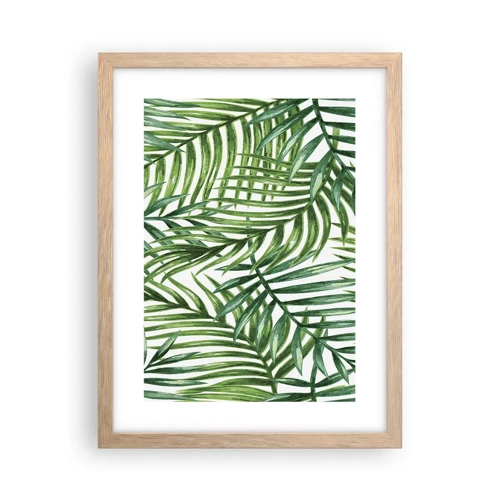 Póster en marco roble claro - Bajo el verde - 30x40 cm