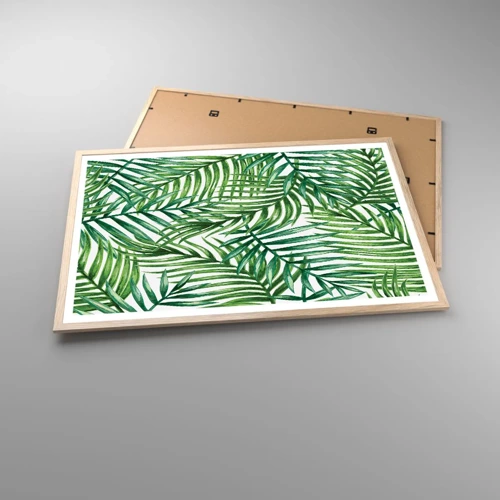 Póster en marco roble claro - Bajo el verde - 91x61 cm