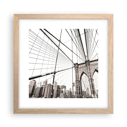 Póster en marco roble claro - Catedral de Nueva York - 30x30 cm