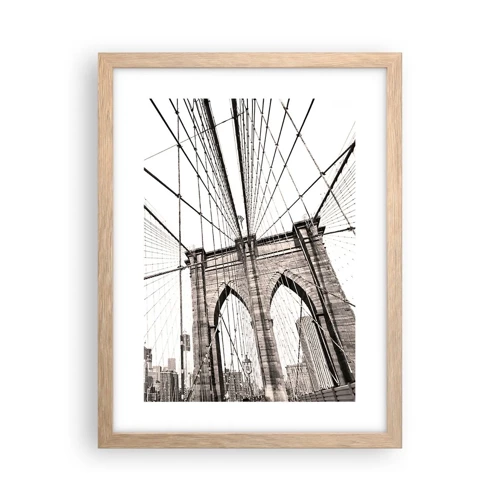 Póster en marco roble claro - Catedral de Nueva York - 30x40 cm