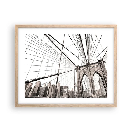 Póster en marco roble claro - Catedral de Nueva York - 50x40 cm