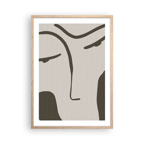 Póster en marco roble claro - Como salido de un cuadro de Modigliani - 50x70 cm
