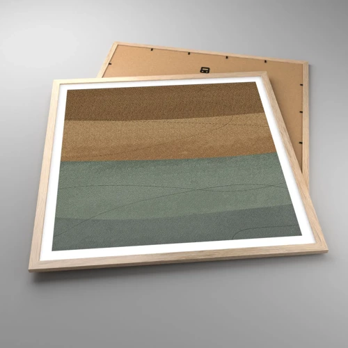 Póster en marco roble claro - Composición horizontal - 60x60 cm