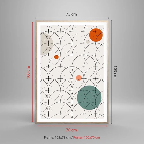 Póster en marco roble claro - Con espíritu pop-art - 70x100 cm
