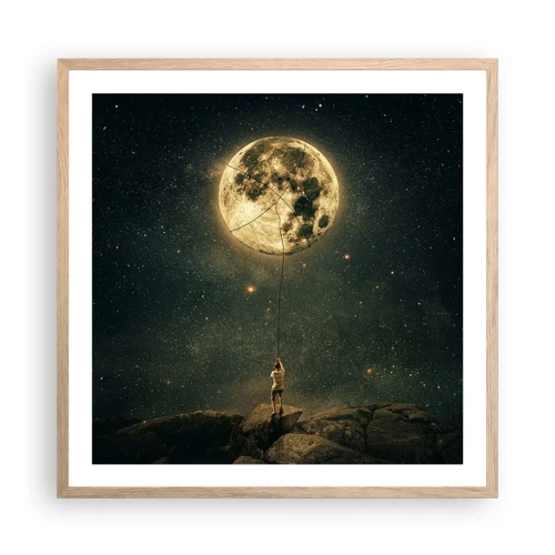 Póster en marco roble claro - El que robó la luna - 60x60 cm