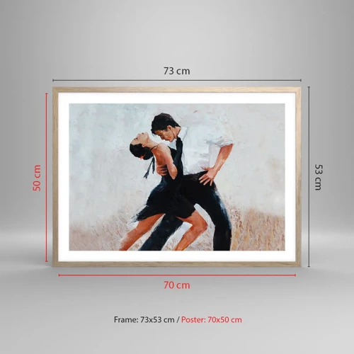 Póster en marco roble claro - El tango de mis sueños - 70x50 cm