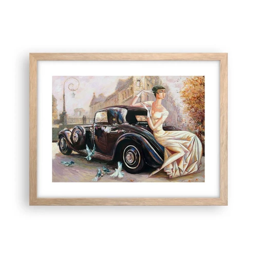 Póster en marco roble claro - Elegancia retro - 40x30 cm