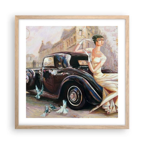 Póster en marco roble claro - Elegancia retro - 50x50 cm