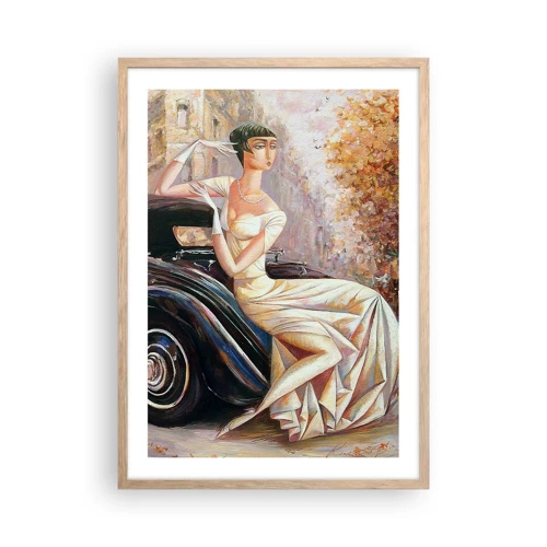 Póster en marco roble claro - Elegancia retro - 50x70 cm