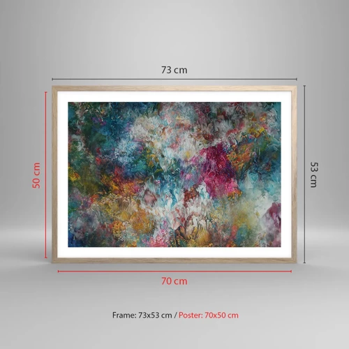 Póster en marco roble claro - En plena floración - 70x50 cm