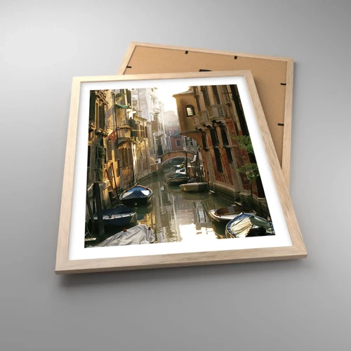 Póster en marco roble claro - En un callejón veneciano - 40x50 cm