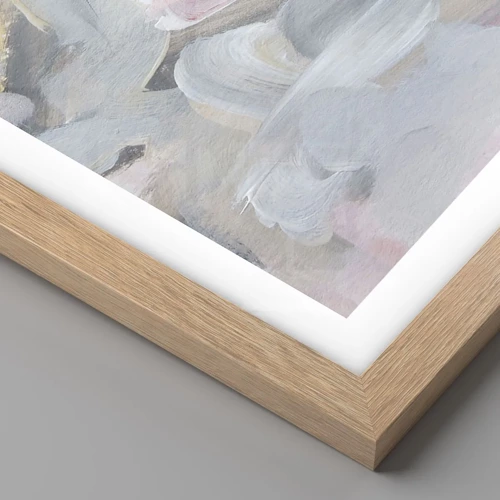 Póster en marco roble claro - En un mundo de colores pastel - 50x40 cm