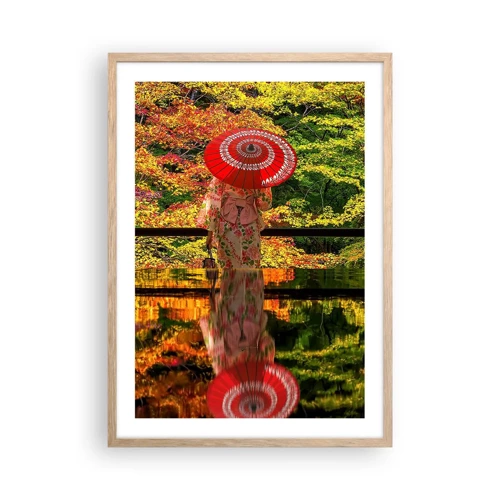 Póster en marco roble claro - En un templo de la naturaleza - 50x70 cm