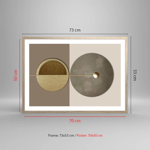 Póster en marco roble claro - Equilibrio perfecto - 70x50 cm