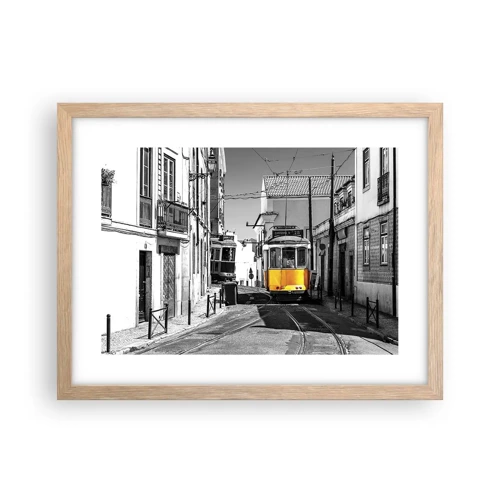 Póster en marco roble claro - Espíritu de Lisboa - 40x30 cm