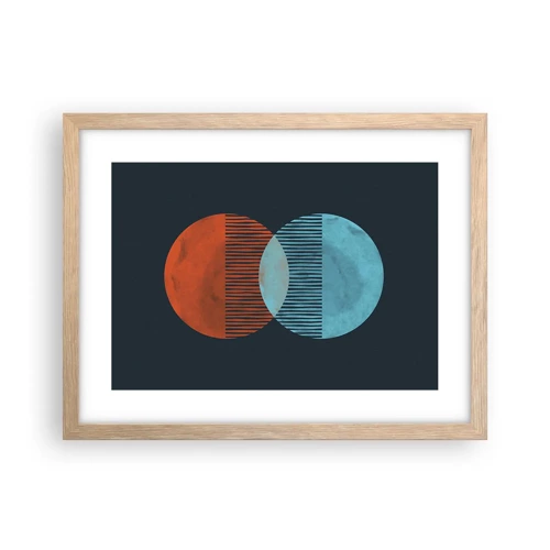 Póster en marco roble claro - Fantasía astronómica - 40x30 cm