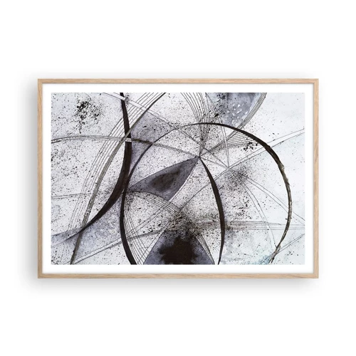 Póster en marco roble claro - Fantasía futurista - 100x70 cm