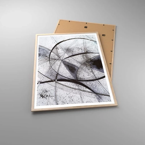 Póster en marco roble claro - Fantasía futurista - 70x100 cm