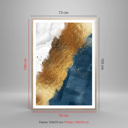 Póster en marco roble claro - Los colores del verano - 70x100 cm