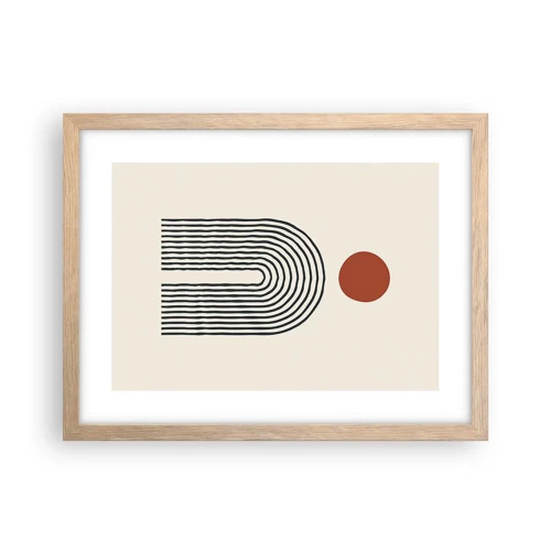 Póster en marco roble claro - Magnetismo de formas y colores - 40x30 cm