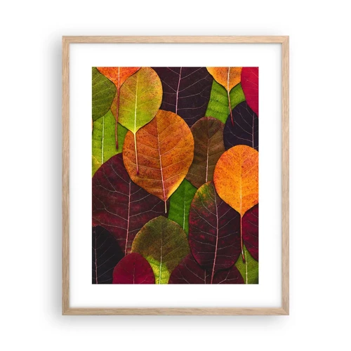 Póster en marco roble claro - Mosaico de otoño - 40x50 cm