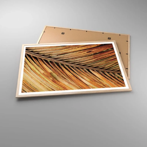 Póster en marco roble claro - Oro de coco - 91x61 cm