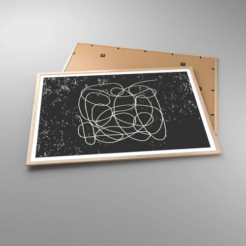 Póster en marco roble claro - Pensamientos errantes - 100x70 cm