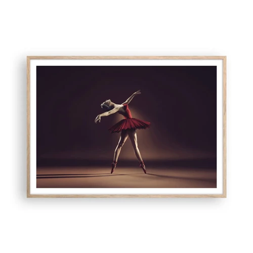 Póster en marco roble claro - Primera bailarina - 100x70 cm