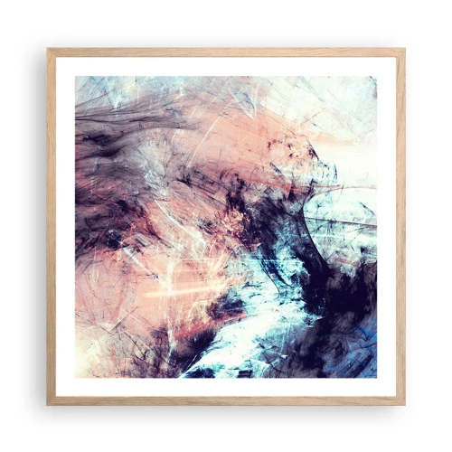 Póster en marco roble claro - Siente el viento - 60x60 cm