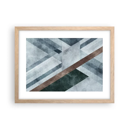 Póster en marco roble claro - Sofisticada elegancia de la geometría - 40x30 cm