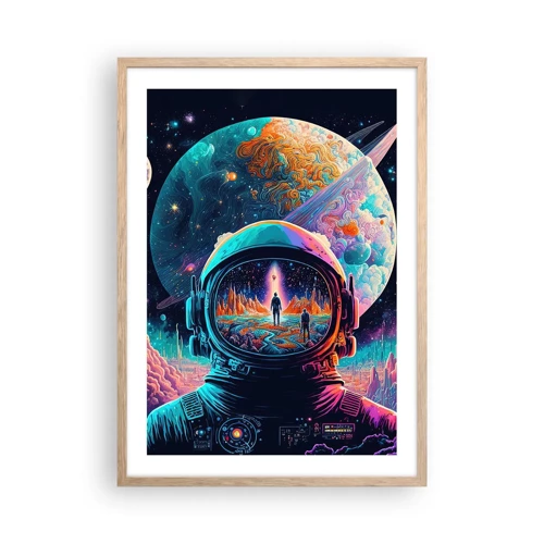 Póster en marco roble claro - Sueños de niño - 50x70 cm