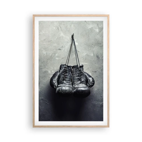 Póster en marco roble claro - Tiempo de lucha y tiempo de paz - 61x91 cm